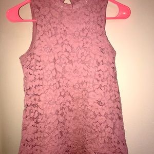 Pink lace top